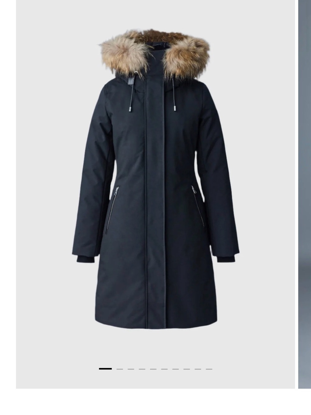 Mackage Black Parka with Brown Faux Fur Hood